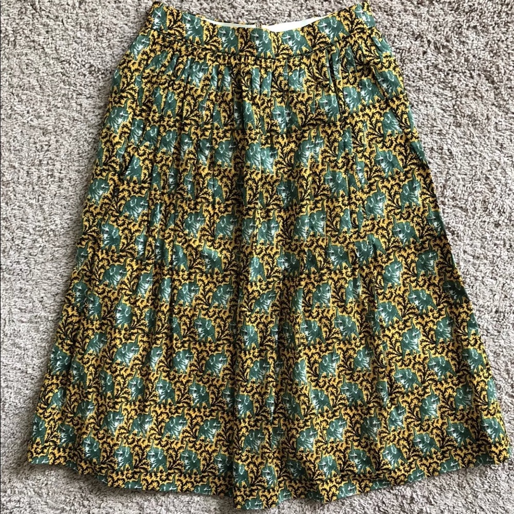 J Crew Ratti Elephant Skirt With Pockets 00